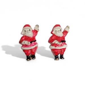 Vintage Santa Clip-On Earrings